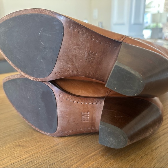 Frye Lila cognac Leather Knee-High Boots size 8.5 - Picture 7 of 7